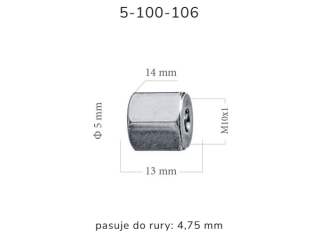 ZL106 - Końcówka przewodu hamulcowego M10x1X5 długość 13mm