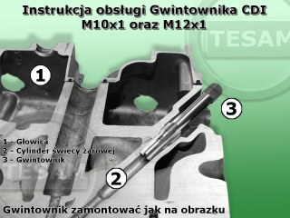 S0000362 - Gwintownik M10 x 1 oraz M12 x 1 CDI (dwustopniowy) z pilotem prowadzącym